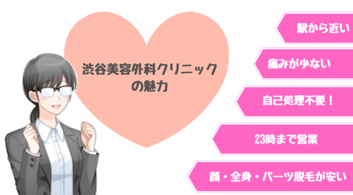 渋谷美容外科クリニックの脱毛料金プランや特徴を他のクリニックと徹底的に比較しました しろねこ脱毛