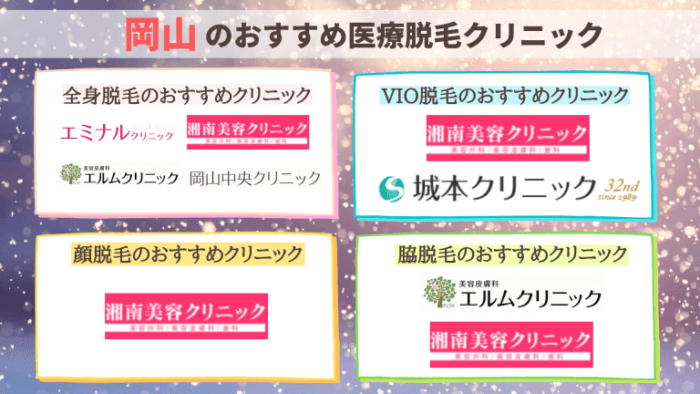 岡山の医療脱毛クリニックおすすめ5選 料金が安い全15院を徹底比較しました しろねこ脱毛