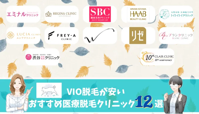 Vio脱毛におすすめの安い医療脱毛12選 全29院の料金を徹底比較し自己処理不要になるまで通いやすいクリニックを厳選