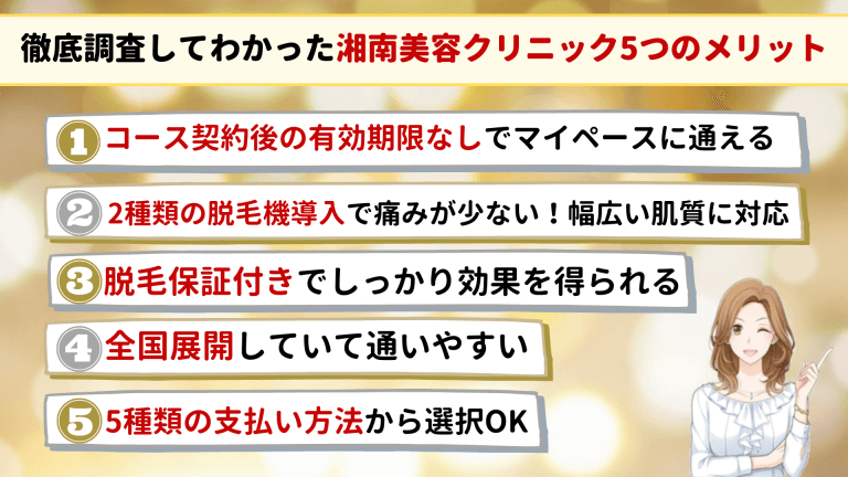 徹底調査してわかった湘南美容クリニック5つのメリット