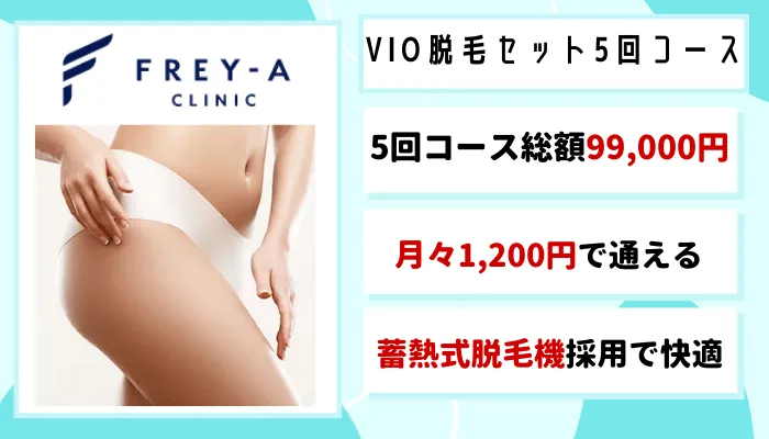 VIOフレイアクリニックおすすめプラン
