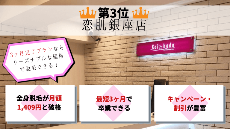 第3位恋肌銀座