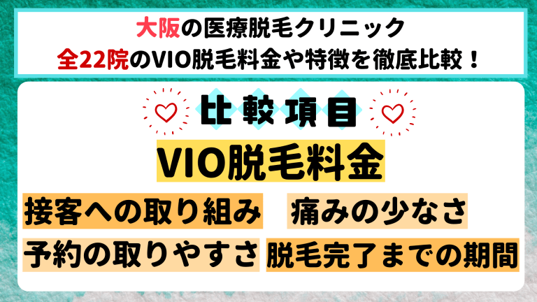 大阪でvio脱毛が安いおすすめ医療脱毛クリニック10選 全22院を徹底比較しました しろねこ脱毛