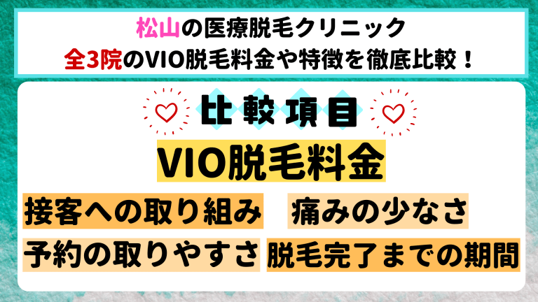 松山でvio脱毛が安いおすすめ医療脱毛クリニック2選 全3院を徹底比較しました しろねこ脱毛