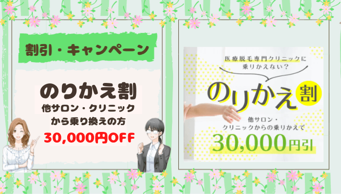 ヴァージンクリニックのりかえ割