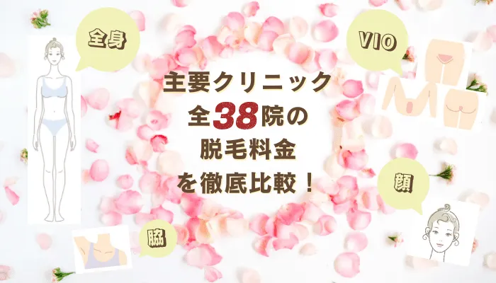 主要クリニック全38院の脱毛料金比較