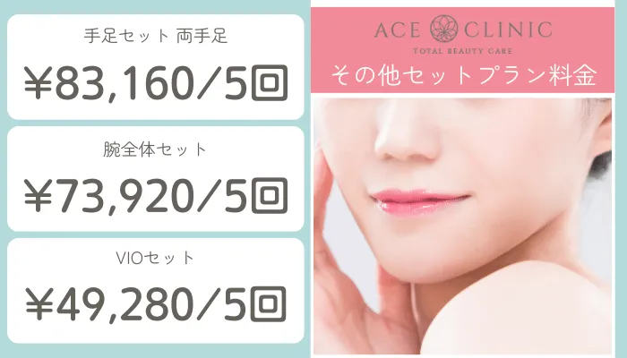 エースクリニックその他セットプラン料金女性