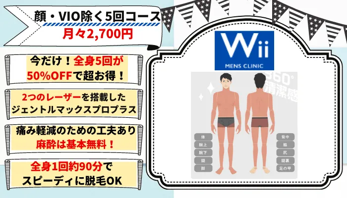 Wii-MENS-CLINIC全身脱毛紹介画像