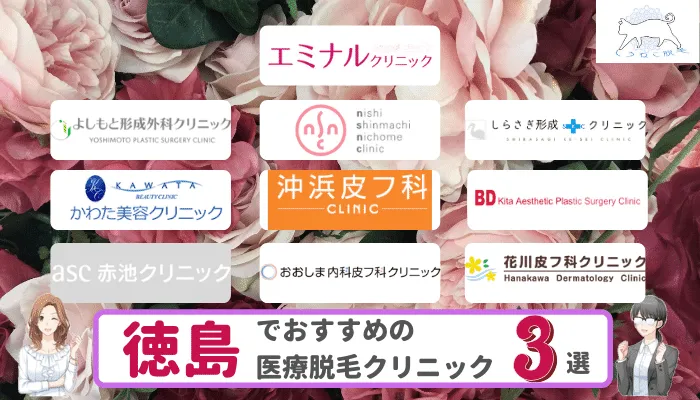 徳島で料金が安いおすすめ医療脱毛クリニック3選 全10院を徹底比較しました しろねこ脱毛