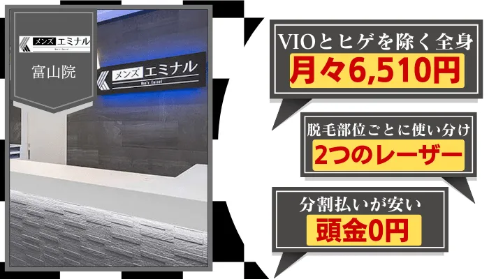 メンズエミナル富山比較全身
