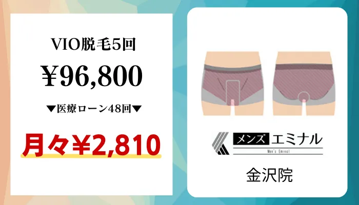 メンズエミナル金沢比較料金VIO