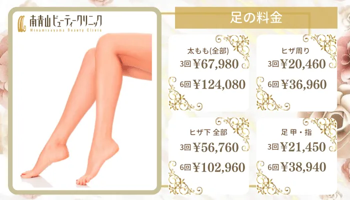 南青山ビューティークリニック足の料金