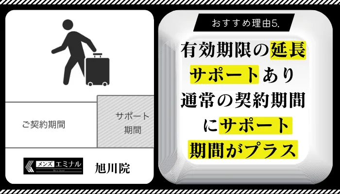 メンズエミナル旭川おすすめ理由5